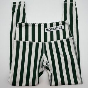 Game by Ross Michigan State Spartans Striped Leggings Womens Small MSU